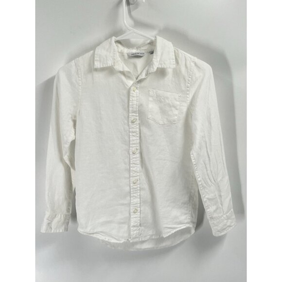 Janie and Jack Bundle of 4 Button Up Linen Collared Shirts Sz 8 - Picture 6 of 10